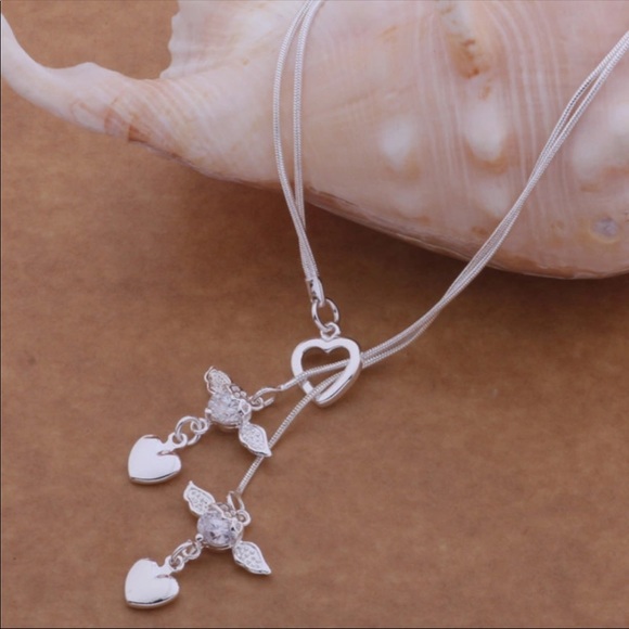 CUPID ♡ Sterling Silver Layered Necklace - Picture 6 of 7